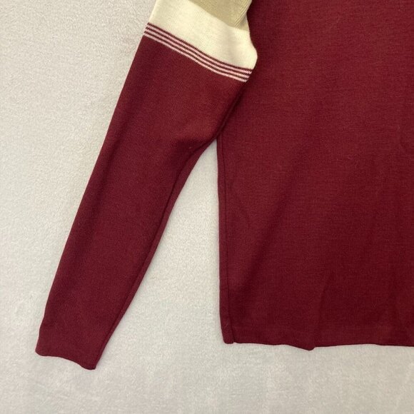 Vintage Topher Colins Canada Wool Blend Sweater Raglan Sleeve Mens Medium M Red - Picture 7 of 16